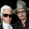 Karl Lagerfeld et Johnny Depp à la soirée Chanel organisée au VIP Room à Cannes le 18 mai 2010