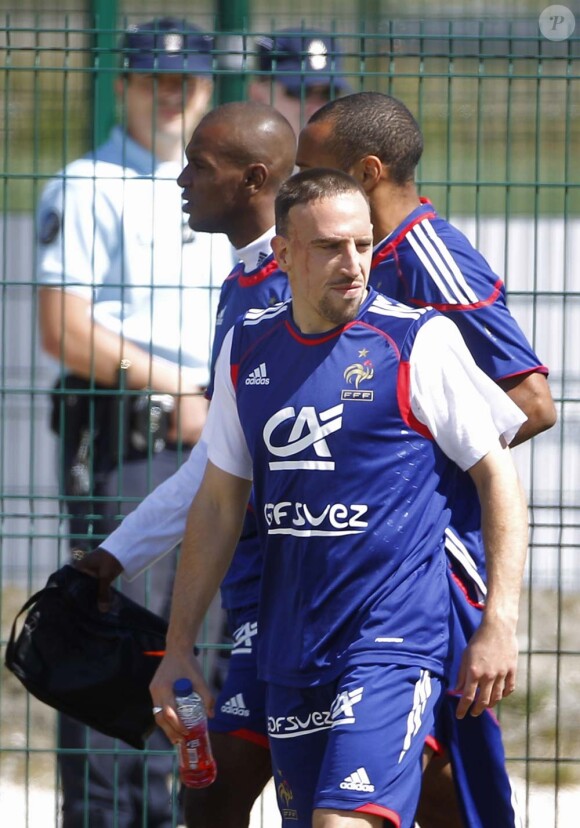 Franck Ribéry en préparation avec les Bleus à tignes, le 24 mai 2010 !