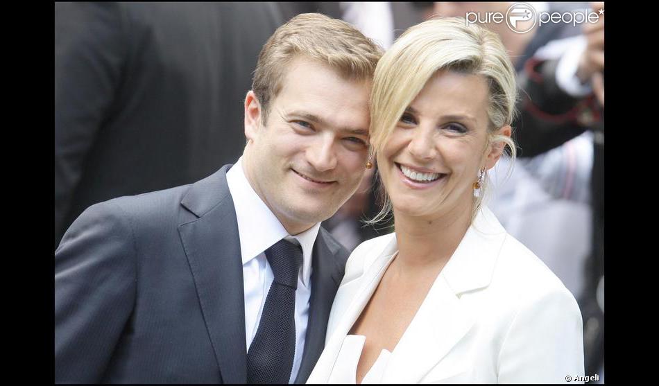 Laurence Ferrari et Renaud Capuçon lors de leur mariage en juillet 2009
