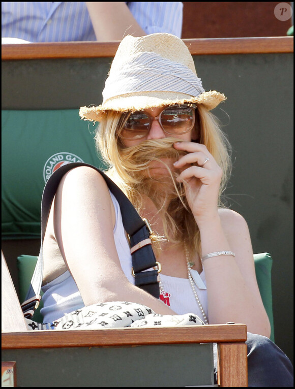 Ludivine Sagnier à Roland-Garros, le 3 juin 2010