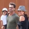 David Charvet et Brooke Burke avec leurs enfants dans les rues de Malibu à Los Angeles le 6 juin 2010