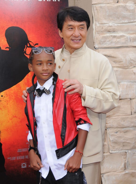 Jaden Smith et Jackie Chan lors de l'avant-première de Karate Kid à Los Angeles le 7 juin 2010