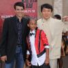 Ralph Macchio, Jaden Smith et Jackie Chan lors de l'avant-première de Karate Kid à Los Angeles le 7 juin 2010