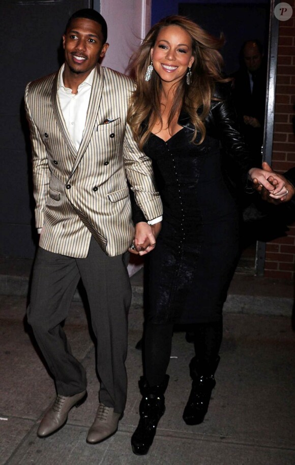La chanteuse américaine Mariah Carey et son mari Nick Cannon