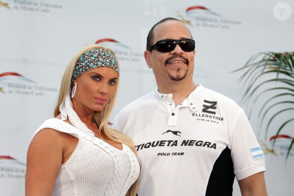 Ice-T (avec sa femme Coco) vient promouvoir la série "New York Unité Spéciale des Victimes" au Festival de télévision de Monte-Carlo (8 juin 2010)