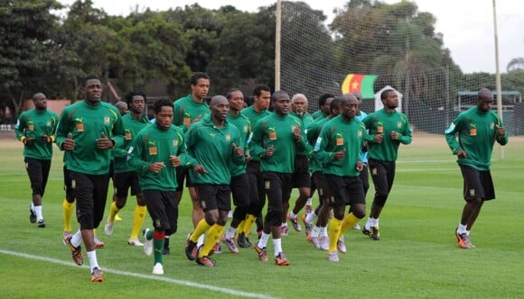L'équipe ivoirienne à l'entraînement en Afrique du Sud, à Durban, le 10 juin 2010.