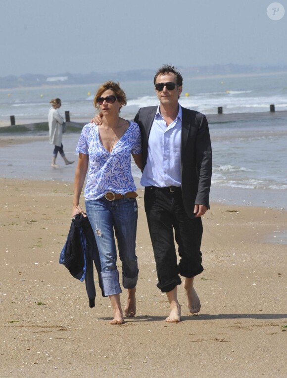 Charles Berling et sa compagne Virginie Couperie à la 24eme édition du festival du film romantique. 11 juin 2010