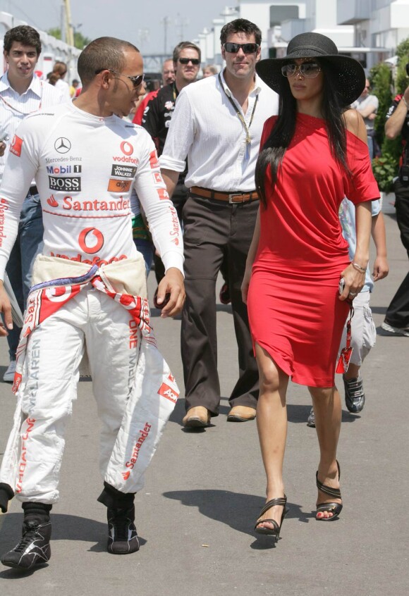 Lewis Hamilton et Nicole Scherzinger lors du Grand Prix du Canada, le 13 juin 2010