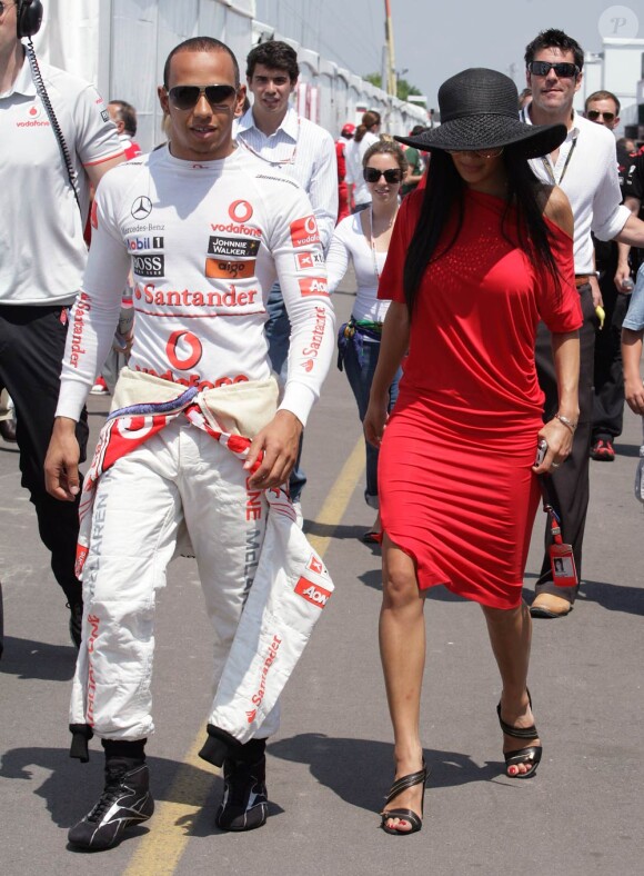 Lewis Hamilton et Nicole Scherzinger lors du Grand Prix du Canada, le 13 juin 2010