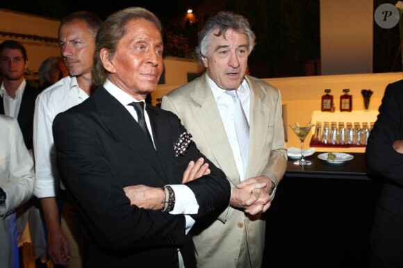 Robert De Niro et Valentino lors du Festival du Film de Taormine.