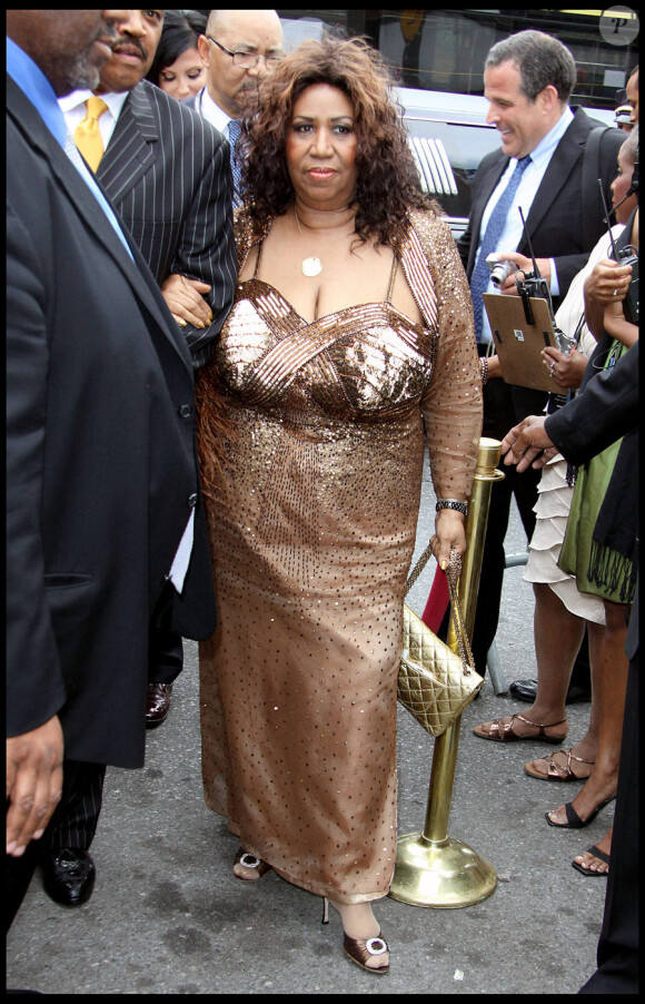 Aretha Franklin lors du concert et de la remise de prix du printemps à l'Apollo Theater à  New York le 14 juin 2010