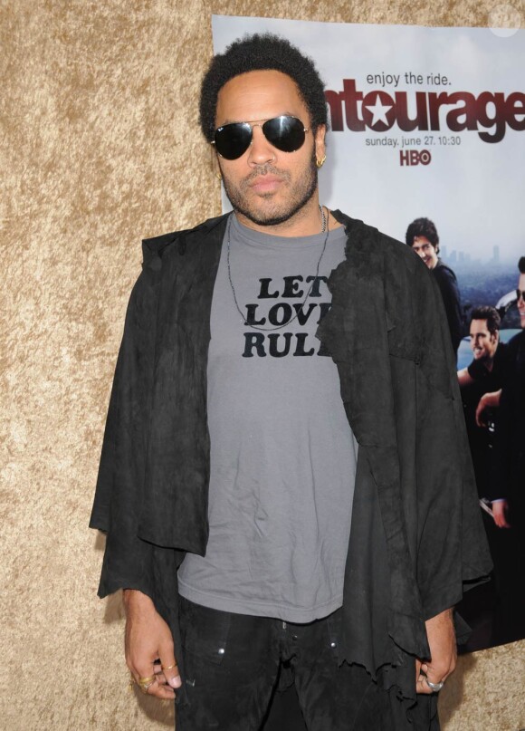 Lenny Kravitz, à l'occasion de la présentation de la 7e saison de la série Entourage, aux Paramount Pictures Studios d'Hollywood, à Los Angeles, le 16 juin 2010.