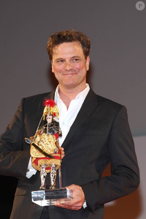 Colin Firth récompensé lors du Festival de Taormina, en Italie, le 17 juin 2010.