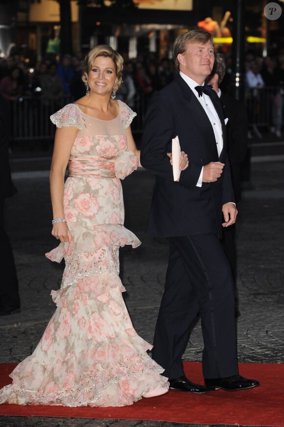 Vendredi 18 juin, un gala était donné au Concert Hall de Stockholm en l'honneur du mariage de Victoria de Suède et Daniel Westling le lendemain. Photo : Maxima et Willem-Alexander des Pays-Bas.