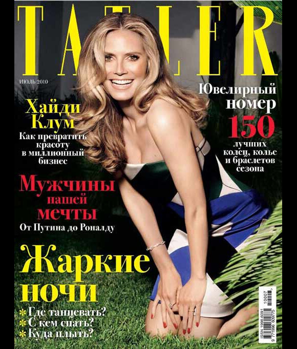 Heidi klum en couverture de Tatler Russie