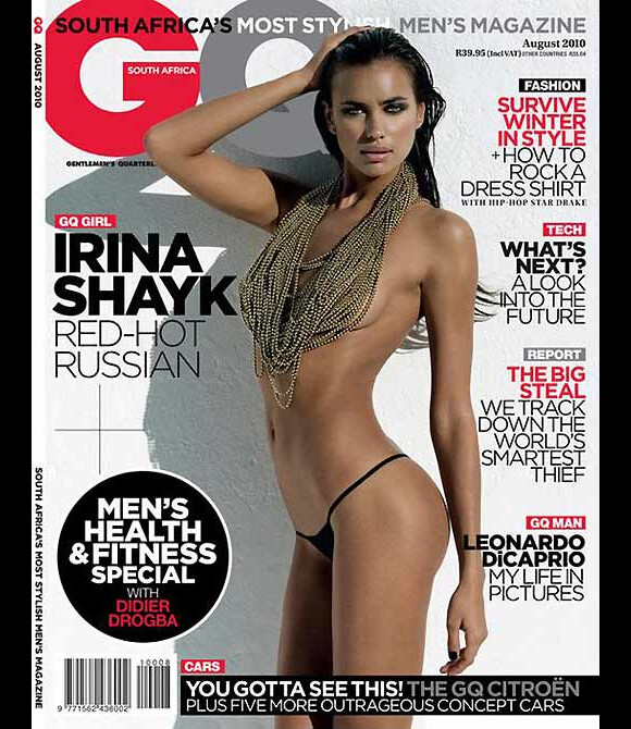 Irina Shayk en couverture de GQ Août 2010