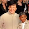 Jackie Chan et Jaden Smith à l'occasion de l'avant-première britannique de Karate Kid, à Leicester Square, à Londres, le 15 juillet 2010.