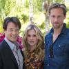 Les stars de True Blood a Stolckholm, le 16 jullet 2010 : Anna Paquin, Alexander Skargård et Stephen Moyer