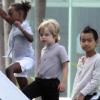 Angelina Jolie à Cancun avec ses enfants