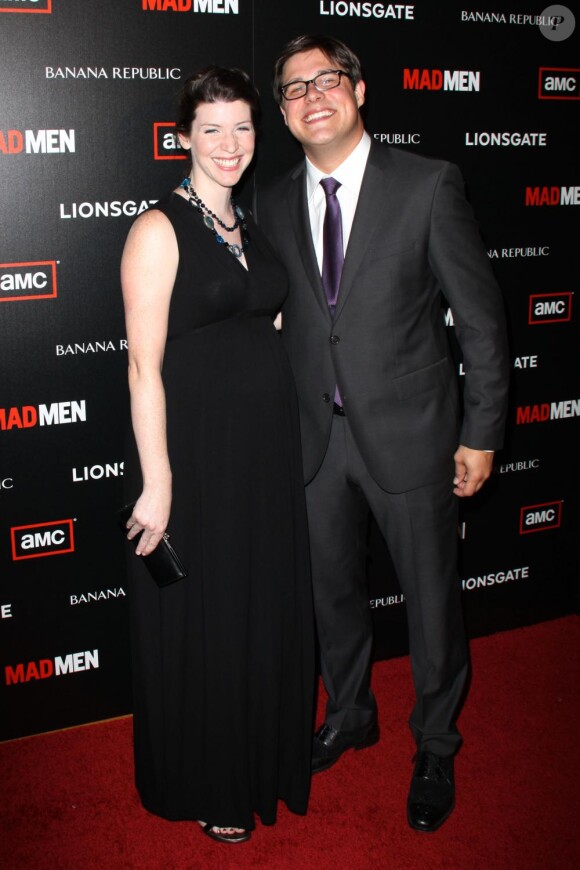 Rich Sommer et son épouse Virginia Donohoe lors de la soirée ABC pour la quatrième saison de Mad Men au Mann 6 Theatre à Los Angeles le 20 juillet 2010