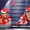 Conférence de presse après la course de Fernando Alonso et Felipe Massa, à Hockeheim, le 25 juillet 2010