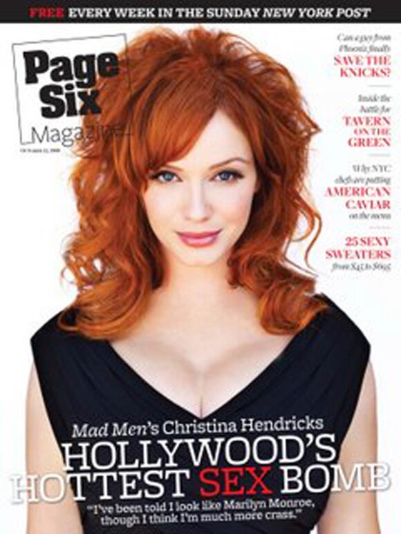 La ravissante Christina Hendricks en couverture de Page Six Magazine.