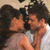 Justin Timberlake et Mila Kunis tournent une scène de baiser pour le film Friends with benefits à New York le 2 août 2010