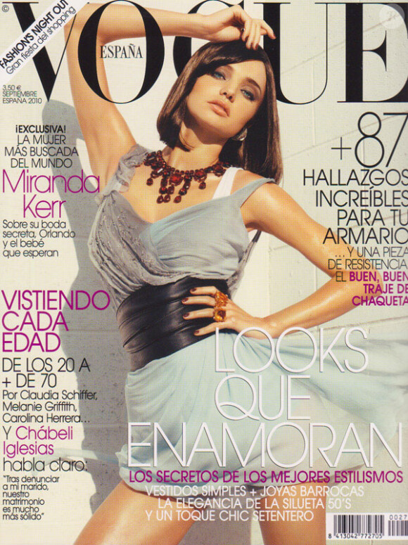 Miranda Kerr en couverture du Vogue Espagne