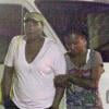 Queen Latifah au bras de sa petite amie, Jeannette Jenkins, à la sortie d'un restaurant de Sitges, dans la province de Barcelone, jeudi 12 août.