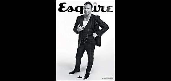 Mickey Rourke en couverture du magazine Esquire