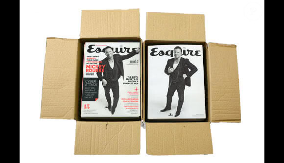 Mickey Rourke en couverture du magazine Esquire