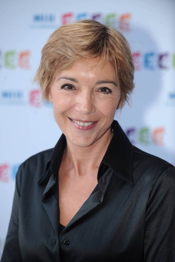 Isabelle Martinet à l'occasion de la conférence de presse de rentrée de France Télévisions, à Paris, le 3 septembre 2010.