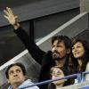 Josh Brolin et une amie dans les gradins de l'US Open 2010, à New York, le 9 septembre.