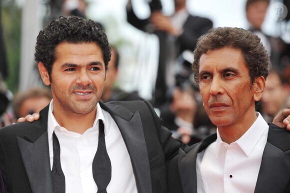 Présentation de Hors-la-loi à Cannes, le 21 mai 2010 : Rachid Bouchareb et Jamel Debbouze