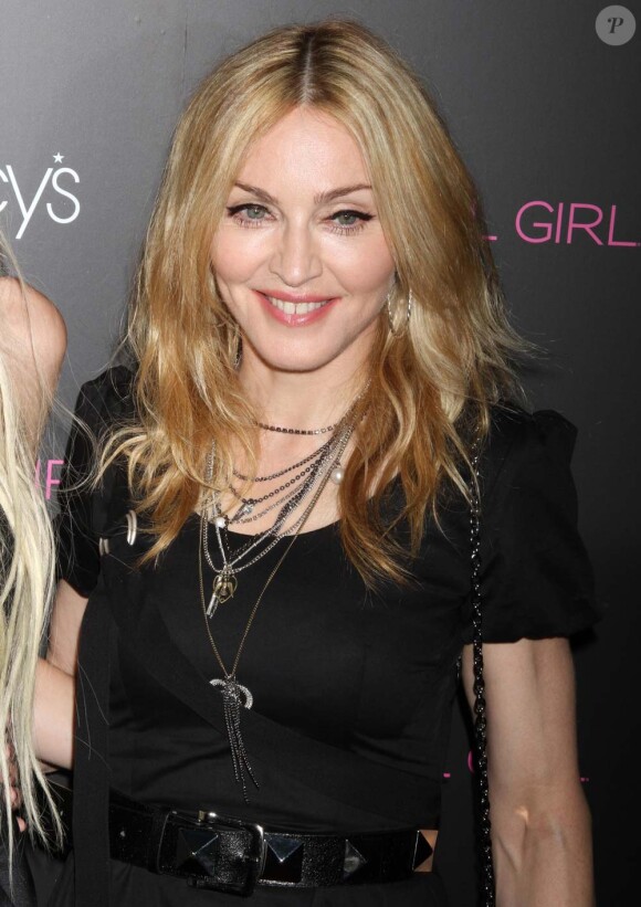 Madonna, lancement de la ligne Material girl, à New York, le 22 septembre 2010