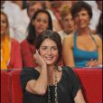 Valérie Karsenti lors de l'enregistrement de l'émission Vivement Dimanche le 22 septembre 2010 (diffusion le 26 septembre)