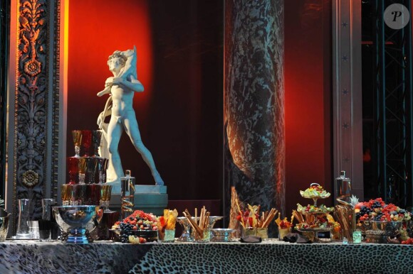 Les 40 ans de la maison Cavalli qui se sont tenus aux Beaux-Arts, dans le cadre de la Fashion Week, à Paris, le 29 septembre 2010.