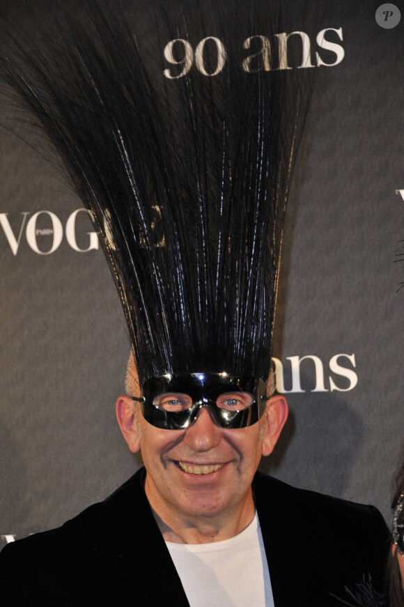 Jean-Paul Gaultier lors de la soirée des 90 ans du magazine Vogue France à Paris le 30 septembre 2010
