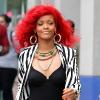 Rihanna sur le tournage de son dernier clip What's my name dans le quartier du East Village à New York le 26 septembre 2010