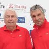 Charles Bietri et Rachid Arhab lors du tournoi de golf des personnalités à Guyancourt le 15 octobre 2010