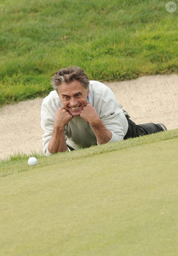 Gérard Holtz lors du tournoi de golf des personnalités à Guyancourt le 15 octobre 2010