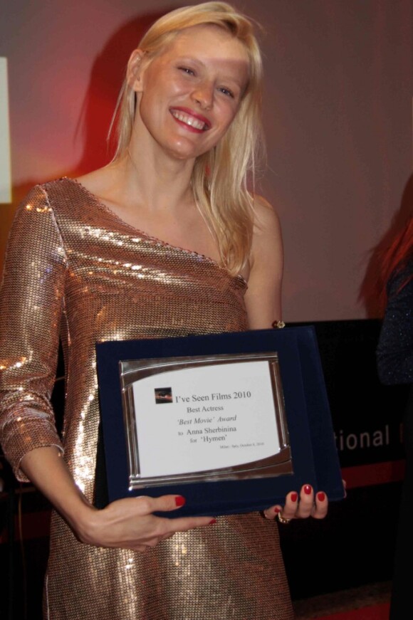 Anna Sherbinina a reçu le prix d'interprétation à Milan lors du festival I've Seen Films - octobre 2010