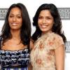 Freida Pinto et Rula Jebreal au photocall du film Miral au Festival BFI de Londres, le 18 octobre 2010