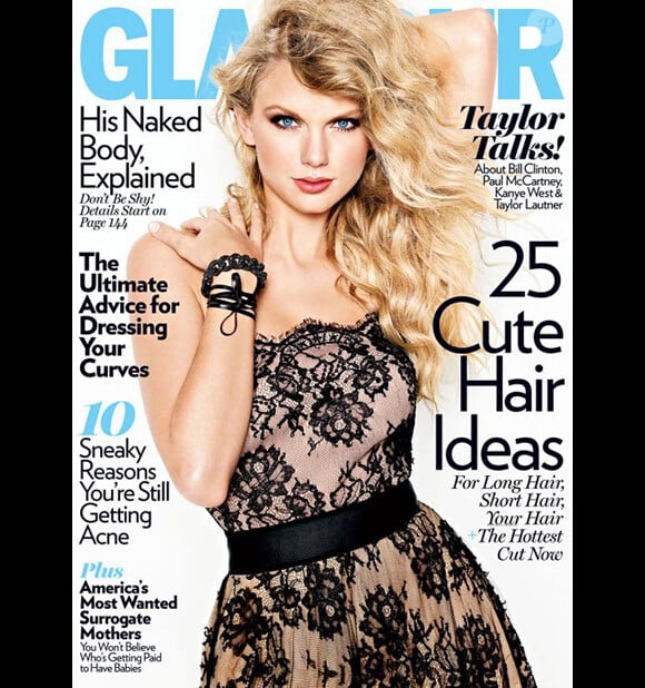 La chanteuse américaine Taylor Swift en couverture du Glamour US du mois de novembre 2010