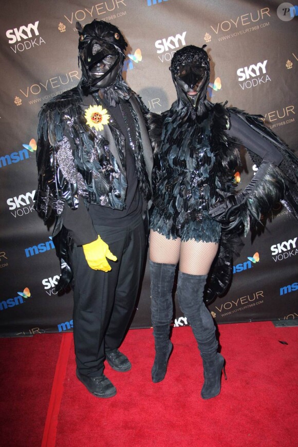 Heidi Klum et son mari Seal lors de la soirée d'Halloween 2009