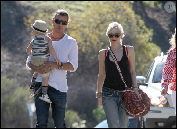 Gavin Rossdale et Gwen Stefani avec leur fils Zuma, le 3 novembre 2010