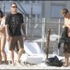 Jordana Brewster et Paul Walker à Rio de Janeiro pour le tournage de Fast and Furious 5, à la plage, le 3 novembre