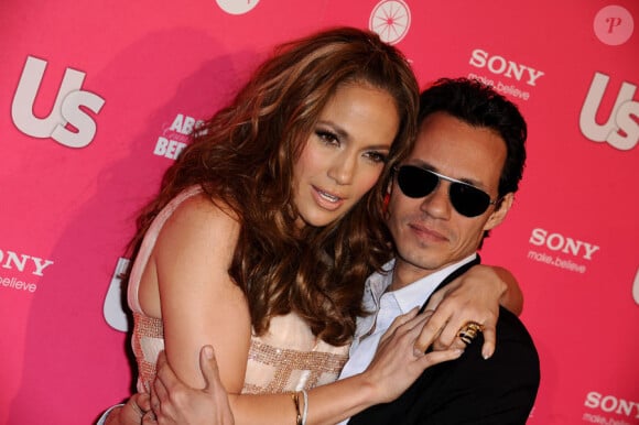 Jennifer Lopez et Marc Anthony en avril 2010 lors d'une soirée US Weekly