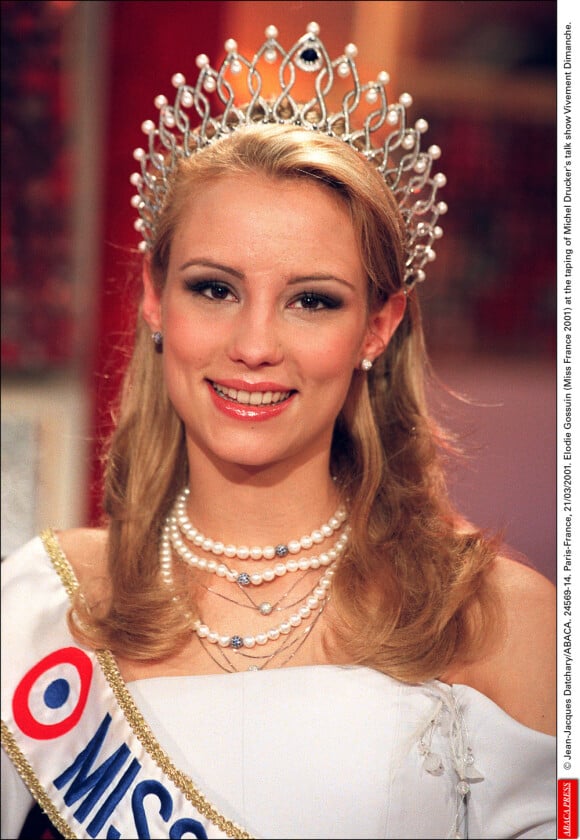 Elodie Gossuin, fraîchement élue Miss France 2001