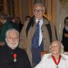 Remise de décorations au ministère de la Culture, le 16 novembre 2010 : Paco Rabanne, Marie-Louise Carven Grog et Pierre Cardin
